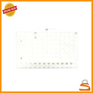 Acrylic Rattan Woven Square Box Crossbody Shoulder Bag with Chain Strap